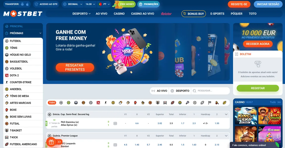 Jogos de Casino Mostbet